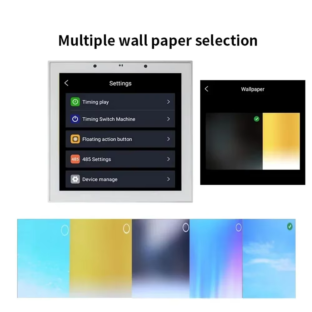 4-Inch Smart Wall Amplifier with WiFi Android 11 & Alexa