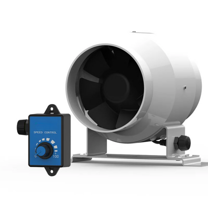 White 4 Inch Ventilation Fan with Speed Control 220V