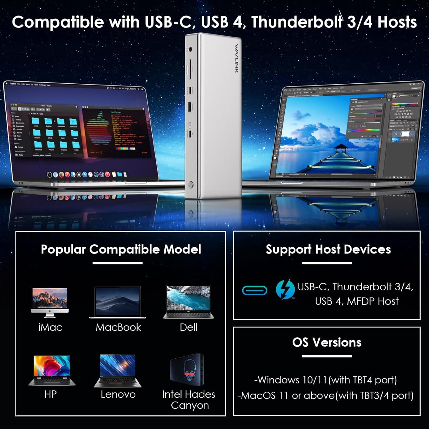 Triple 4K Thunderbolt 4 Docking Station with 96W PD Output