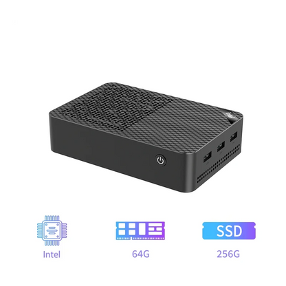 Compact Mini PC 12GB RAM 256GB SSD 4K Dual LAN