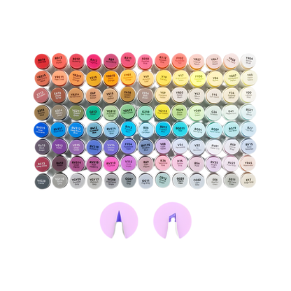 120 Colour Brush Chisel Marker Set Refillable, Smooth and Vibrant