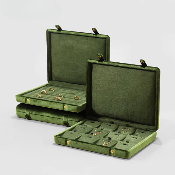 Large Velvet Jewellery Organiser Case for Collectors