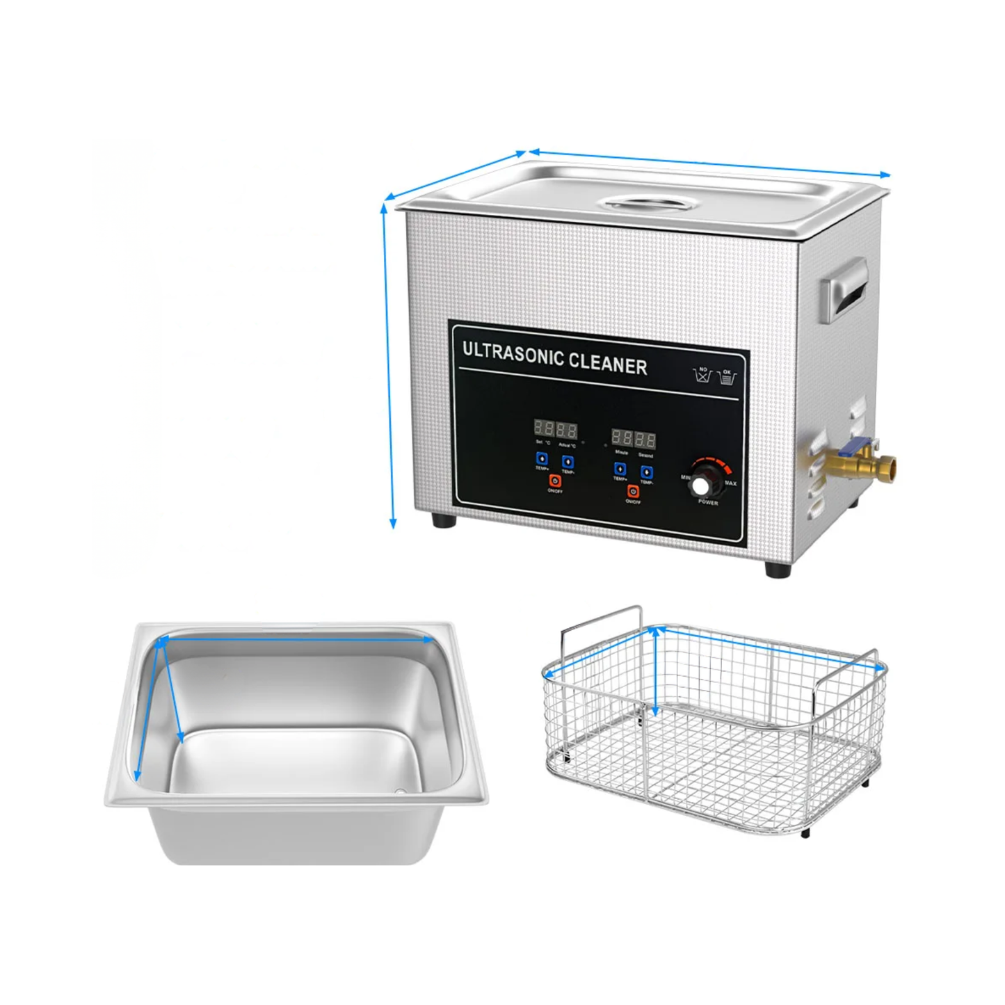 10L Ultrasonic Cleaning Machine 240W Tank