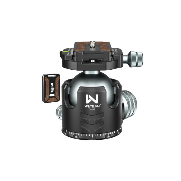 52mm Low Profile Tripod Ball Head Arca Quick Release Plate