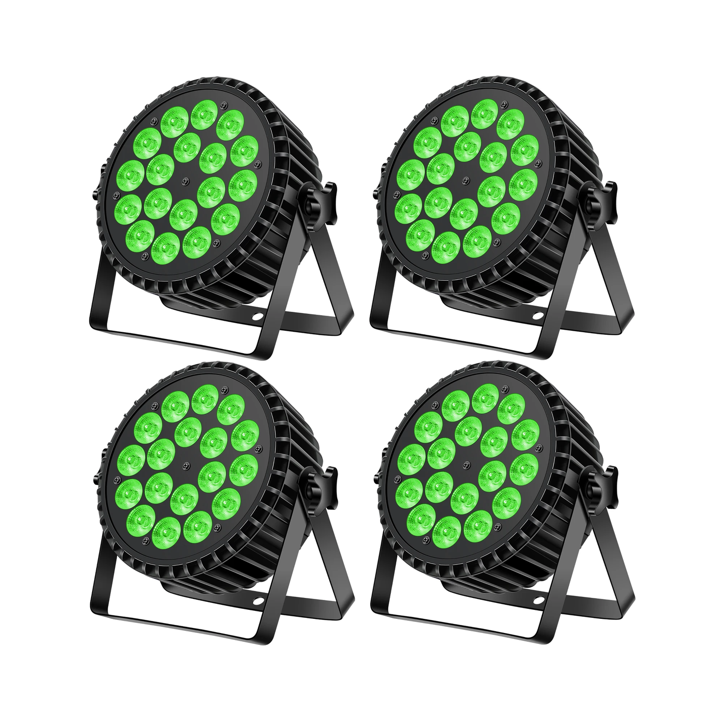 4 Pack 200W RGBW LED Par Lights with DMX Control