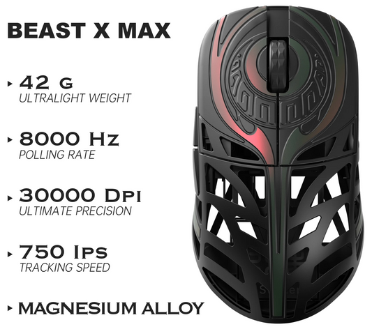 High Precision Gaming Mouse PAW3950HS Wireless Purple
