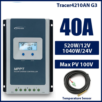 Heavy-Duty 40A Solar Panel Regulator