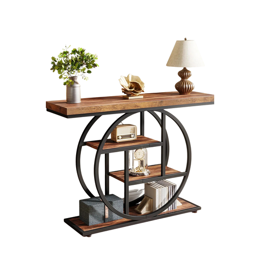 Entryway Sofa Table Dark Brown