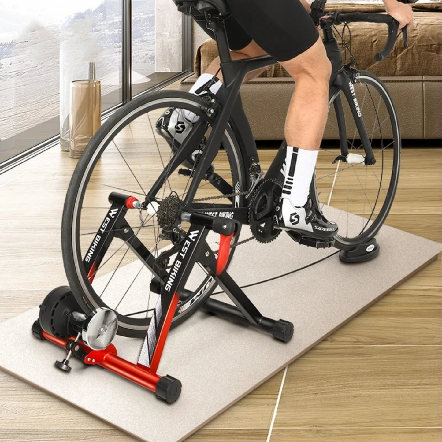6-Speed Magnetic Bike Trainer Indoor Cycling Stand