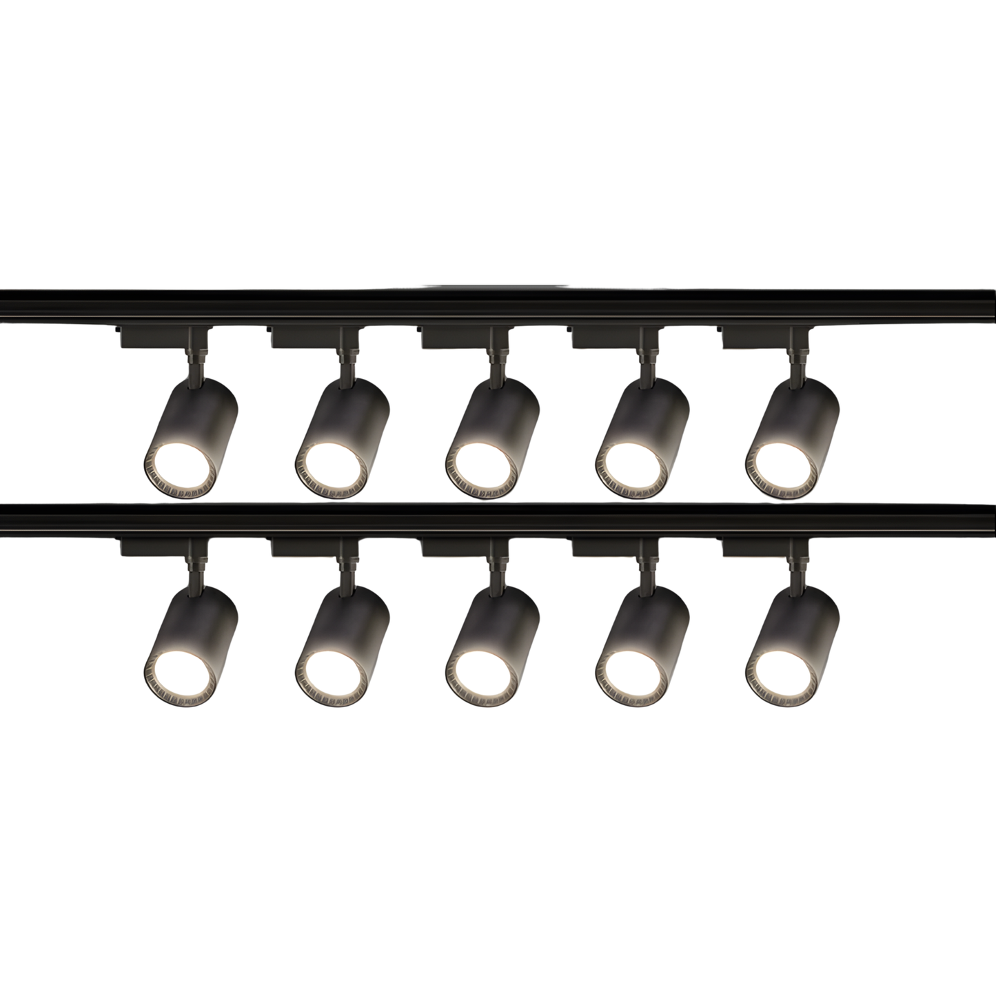 Black LED Track Lighting 10-Pack for Shop & Home