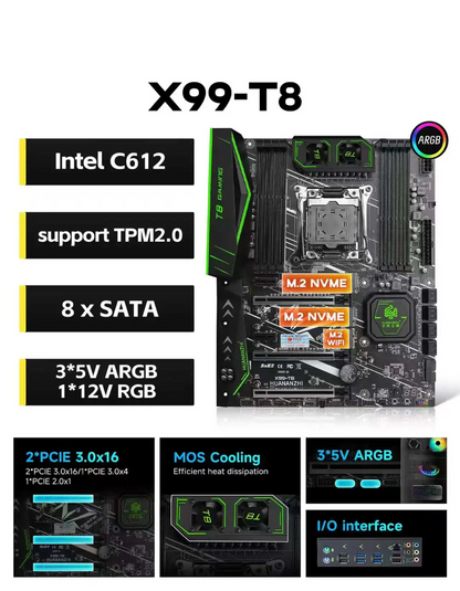 X99 LGA 2011-3 ATX Motherboard DDR3 ARGB TPM2.0