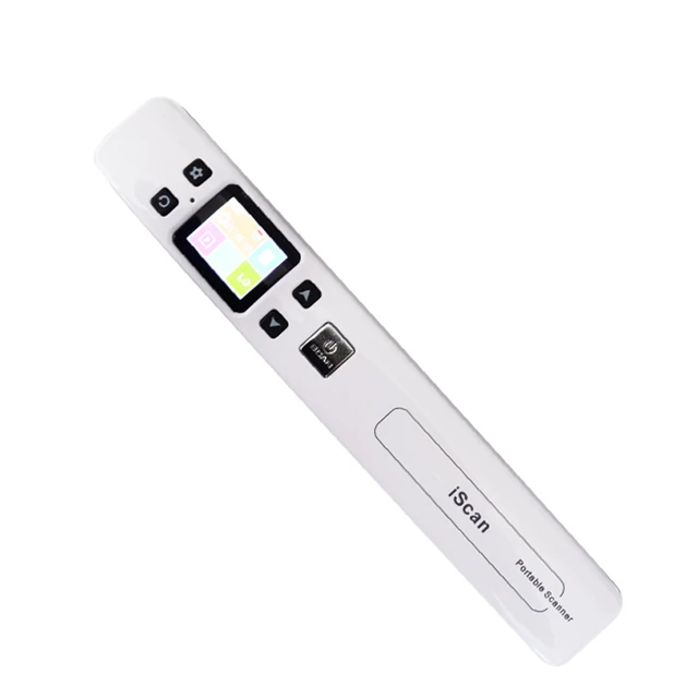 White Handheld Wand Scanner with LCD Display