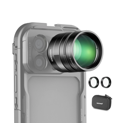 2x Phone Telephoto Converter with 200mm and 300mm Macro Lenses