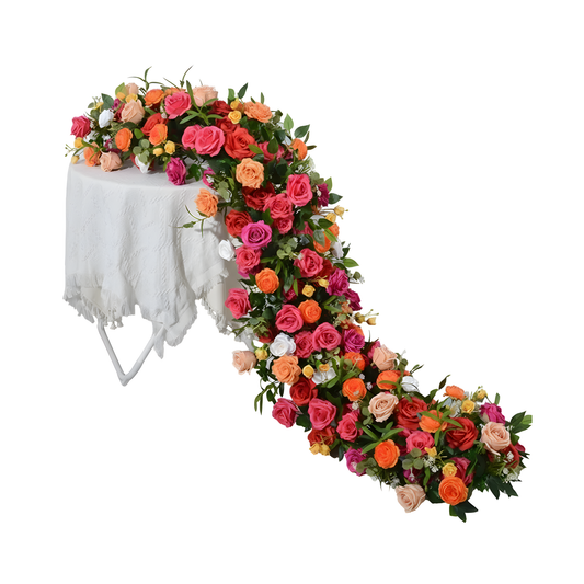 Luxury Artificial Rose Row for Wedding Table Decor