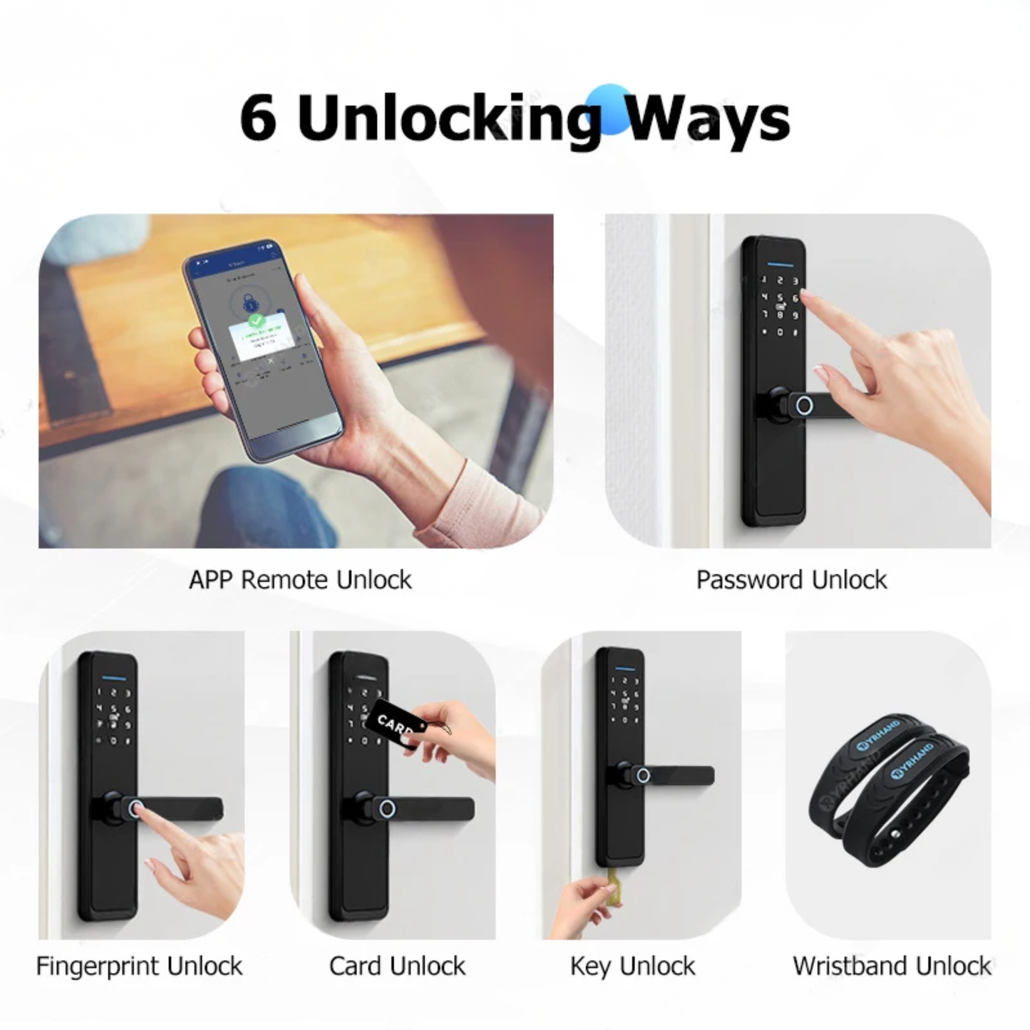 Wifi Smart Fingerprint Door Lock for Home Security