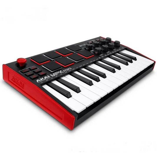 25-Key USB MIDI Keyboard Controller with 8 Drum Pads