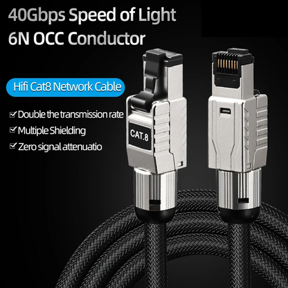 CAT8 Ethernet Cable 40Gbps 2000MHz High Speed 8m