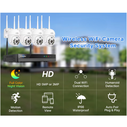 WiFi CCTV Security Camera System 10CH NVR Kit