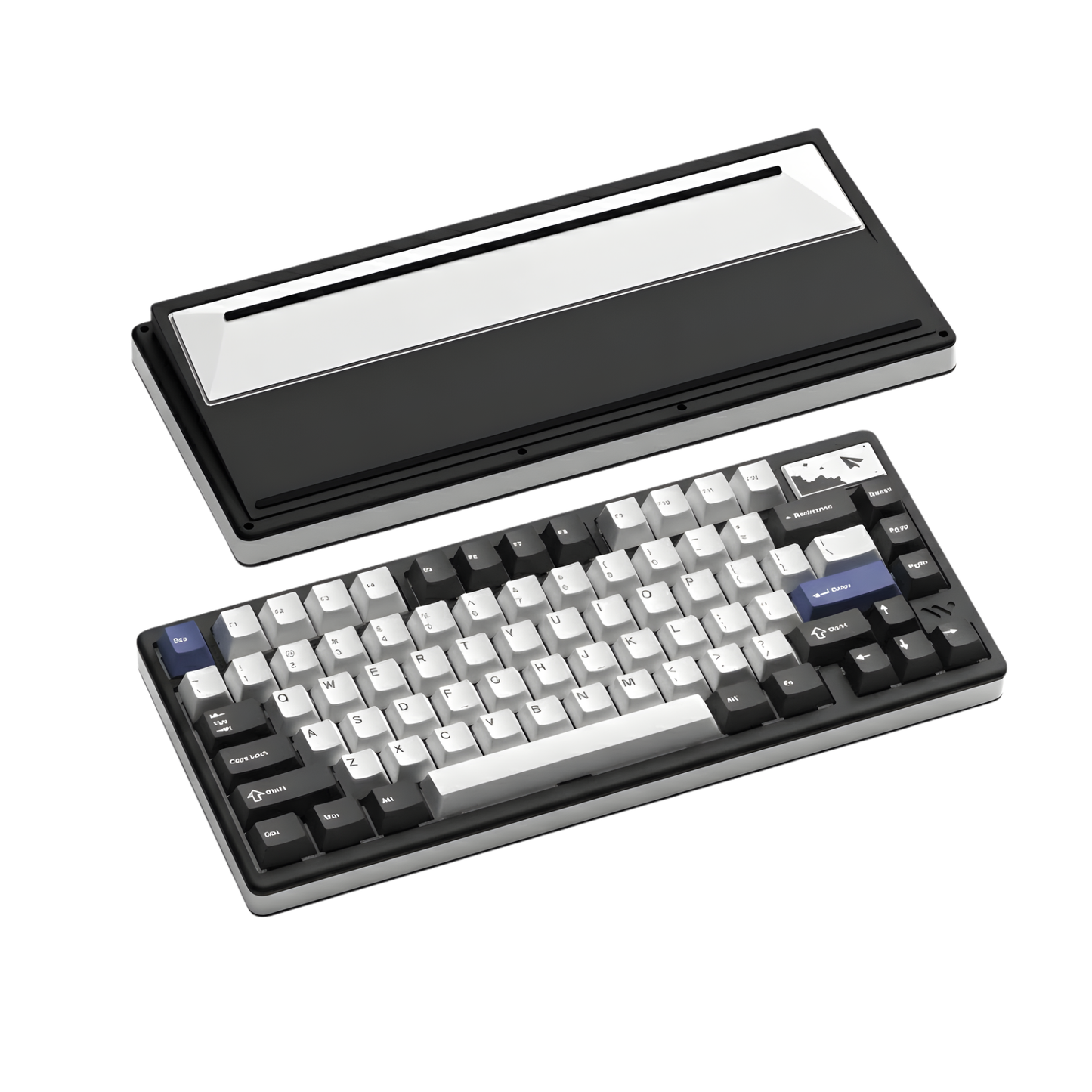 Wireless Mechanical Keyboard 75 Percent RGB Hot Swap Black