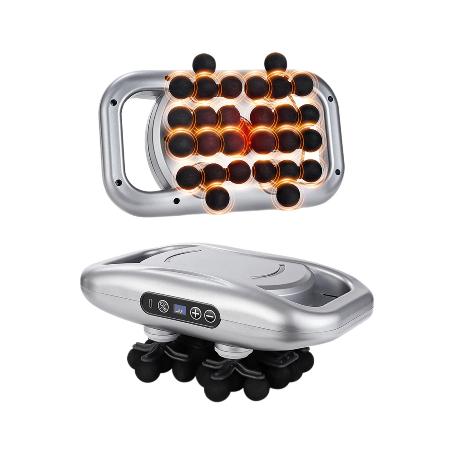 Silver 28 Head Deep Tissue Massage Gun for Full Body