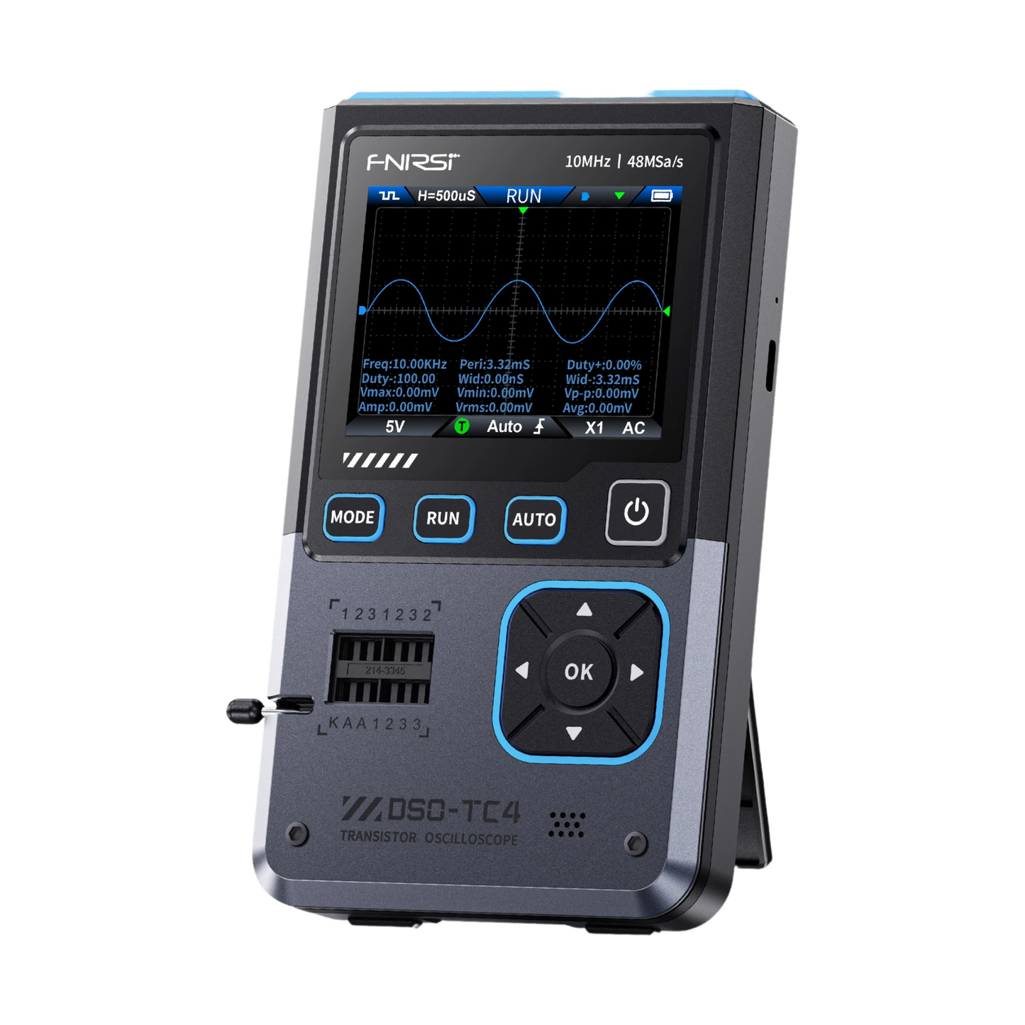 Portable 3 in 1 Digital Oscilloscope with Transistor Tester