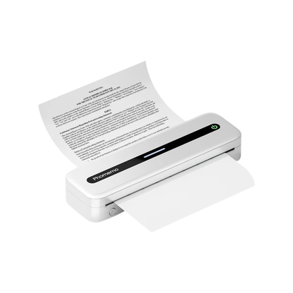White Portable Inkless A4 Thermal Printer for Documents and Photos