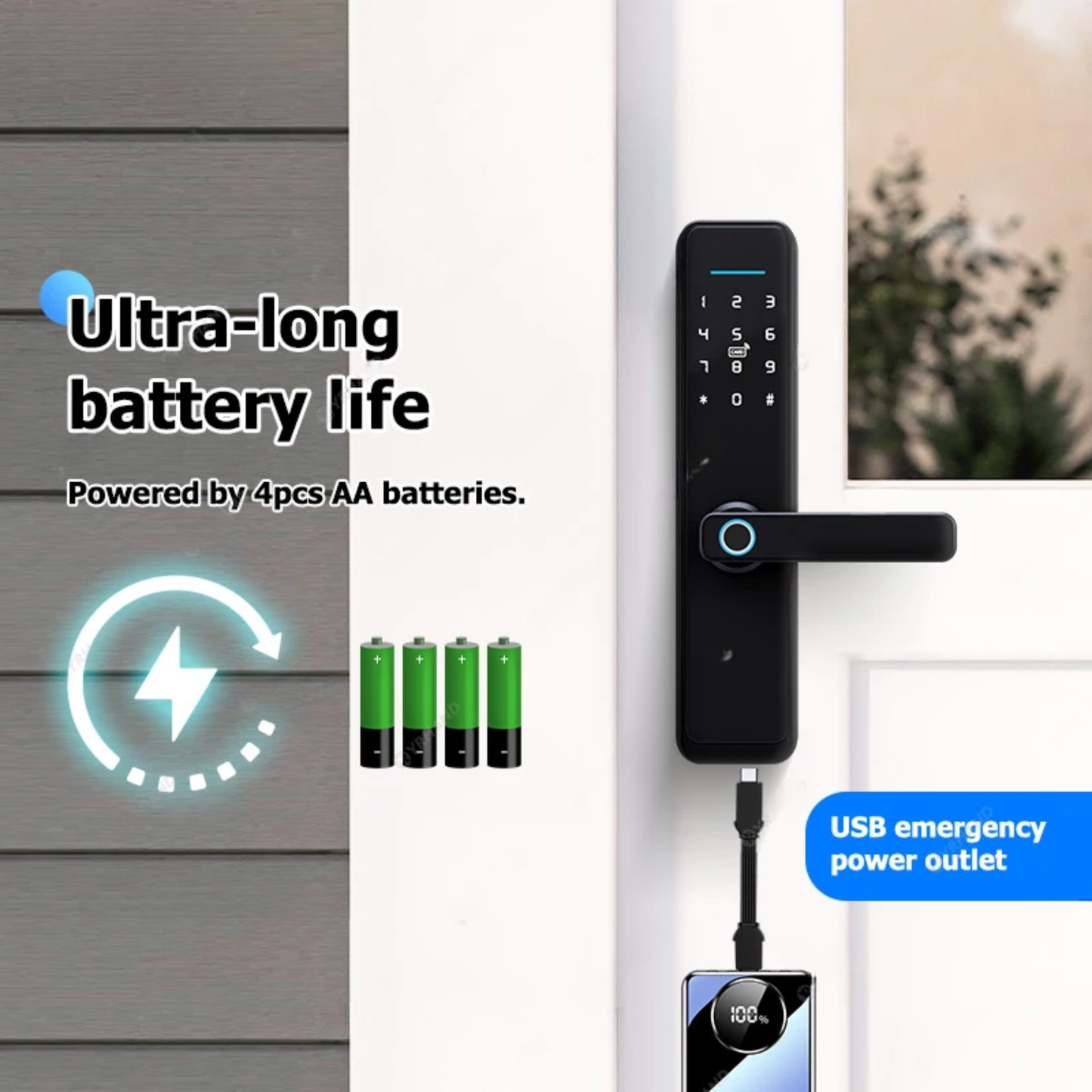 Wifi Smart Fingerprint Door Lock for Home Security