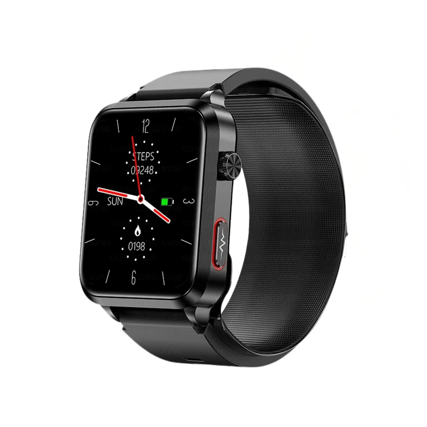 Health Tracking Smartwatch with Air Pump & Smart Sensors Black