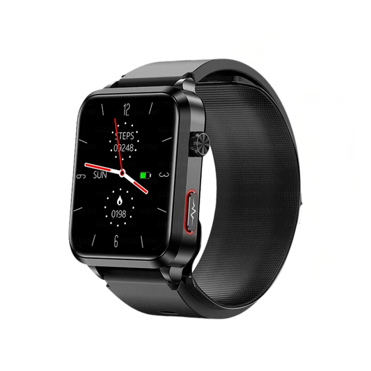 Health Tracking Smartwatch with Air Pump & Smart Sensors Black