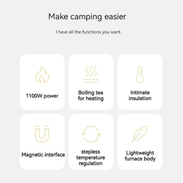 Compact Outdoor Camping Stove with Heating Function