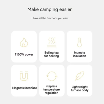 Compact Outdoor Camping Stove with Heating Function