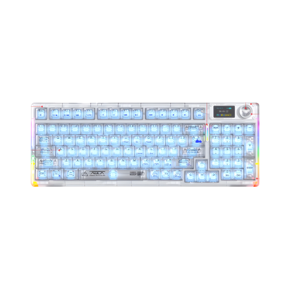 Transparent Keycap RGB Gaming Keyboard Hot Swap Wireless White