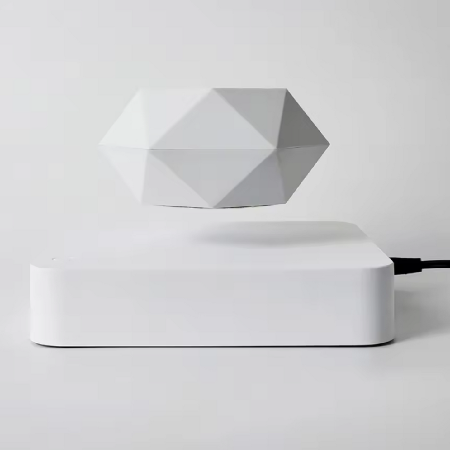 Magnetic Suspension Flower Pot Desk Decor White