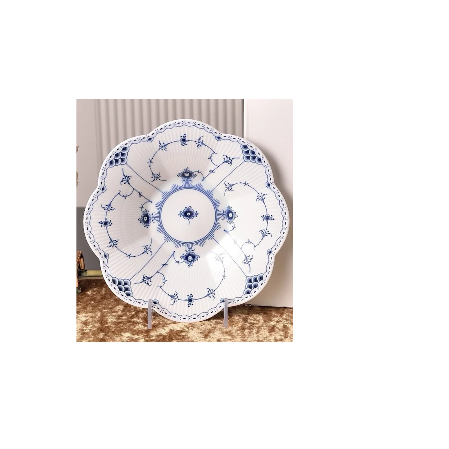 10in Blue Porcelain Teapot Serving Set