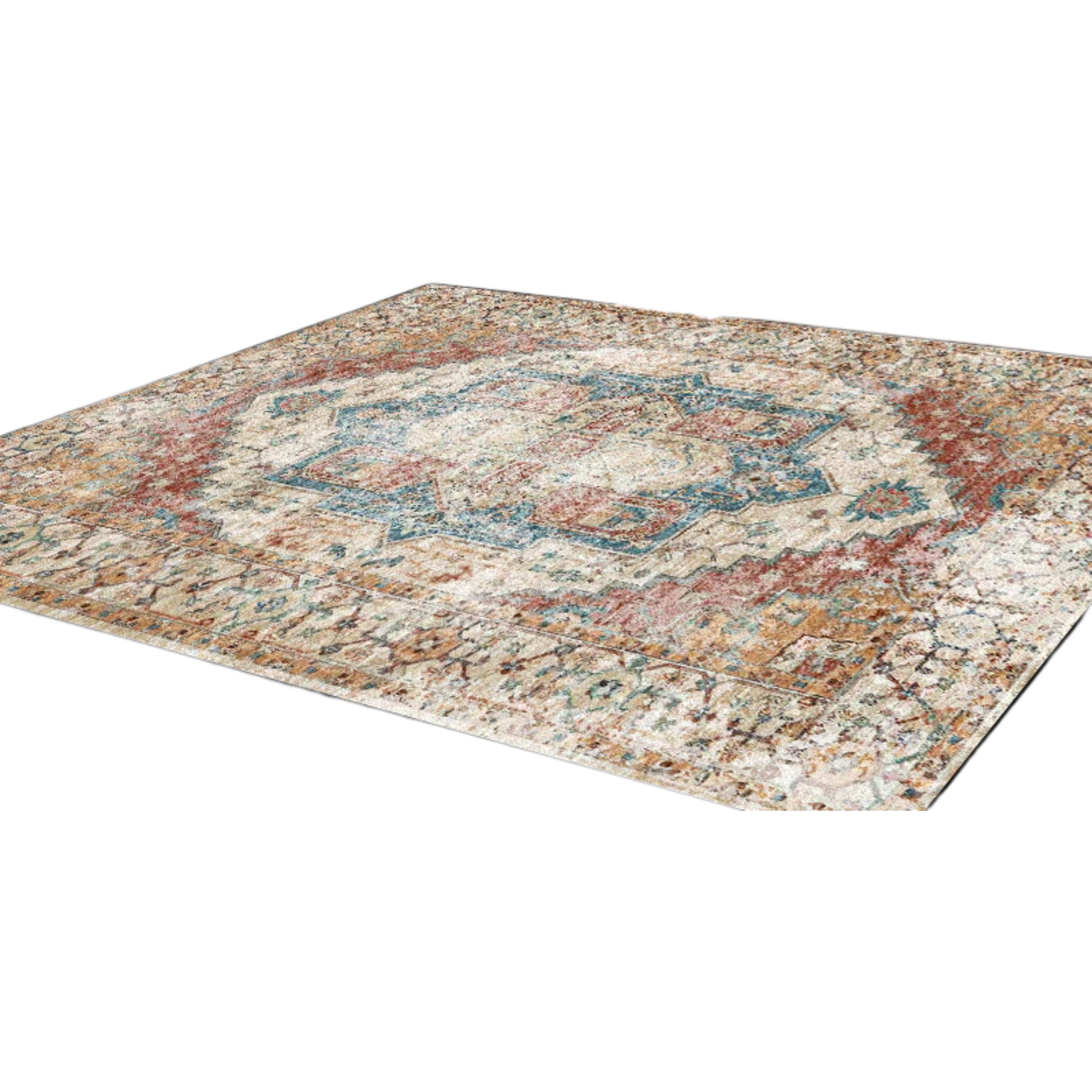 Thick Warm Flannel Rug Non Slip Colourful Bohemian Bedroom Floor