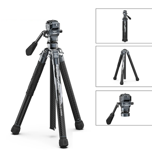 Lightweight Travel Tripod Carbon Fiber Quick Release Plate