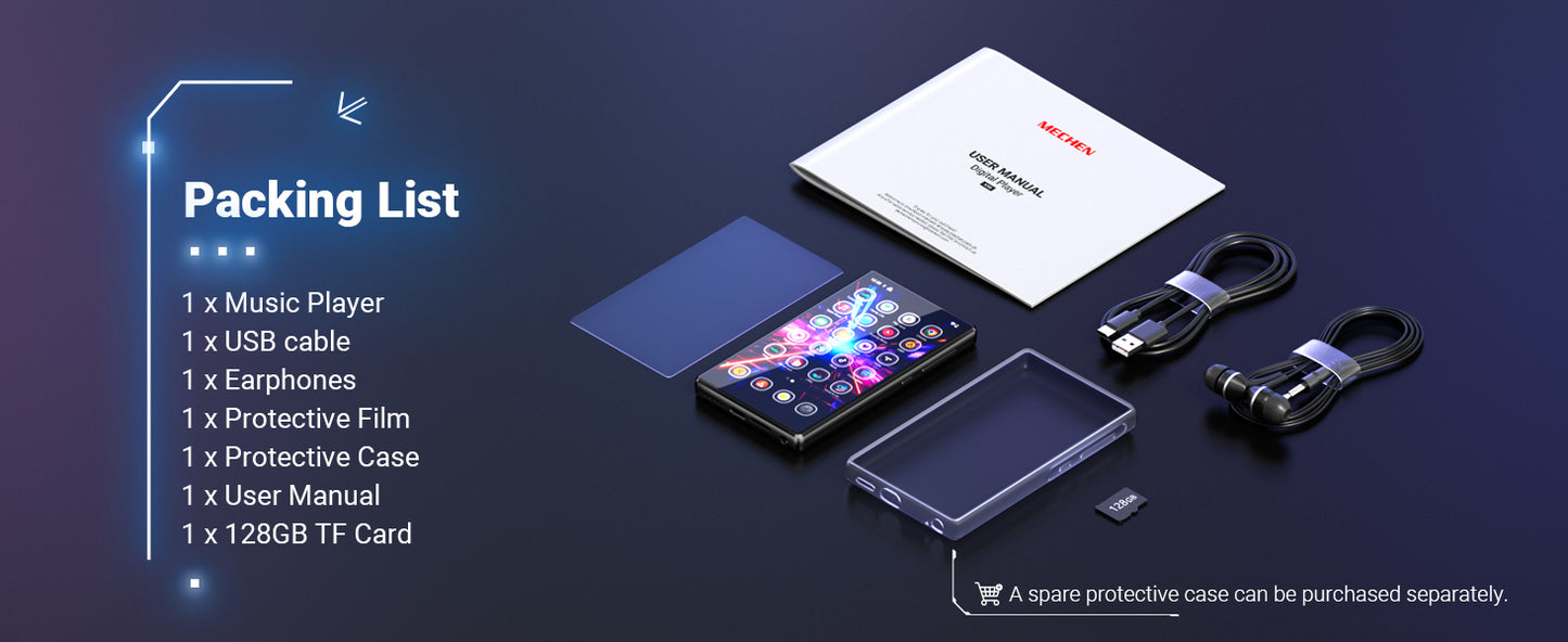 Portable MP3 Player 256GB with Android 13 and WiFi