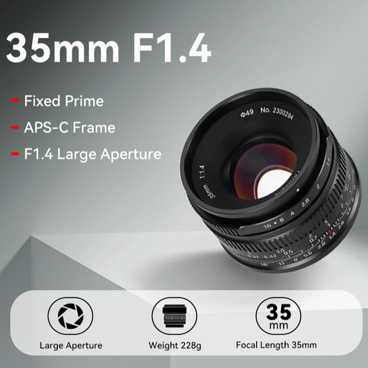 High Speed 35mm F1.4 APS C Lens for Sony Cameras