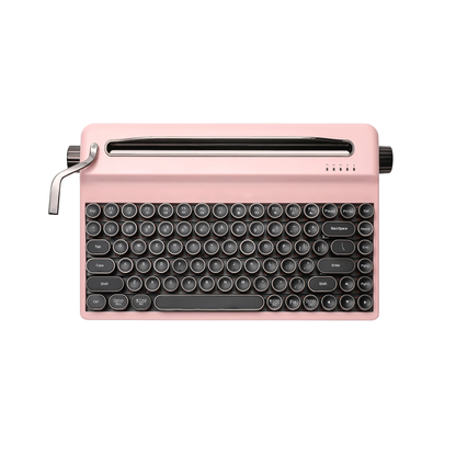 Retro Pink Wireless Mechanical Keyboard Tactile Hot Swap RGB Keys