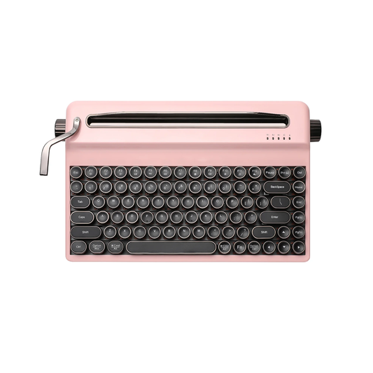 Retro Pink Wireless Mechanical Keyboard Tactile Hot Swap RGB Keys