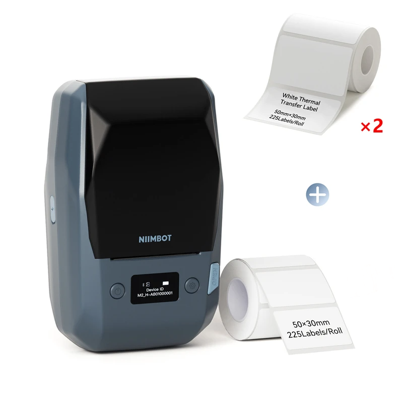 Portable Thermal Label Printer with 50x30mm 2 Label Rolls