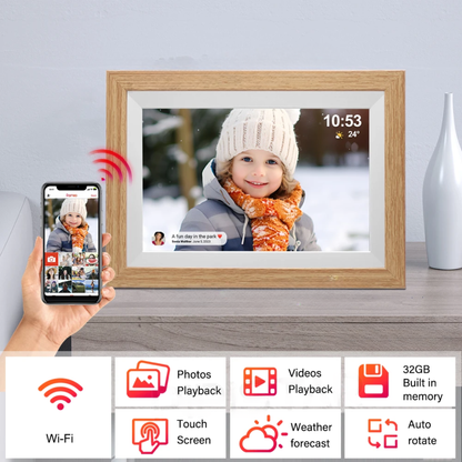 10.1 Inch WiFi Digital Photo Frame 32GB IPS Touch