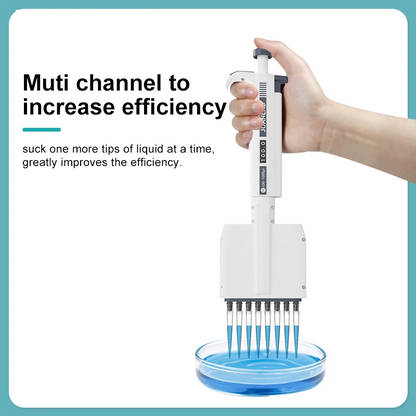 Adjustable 8-Channel Pipette 50–300µl Lab Equipment