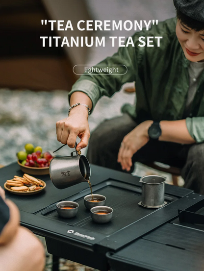 Portable Camping Tableware and Kettle Set