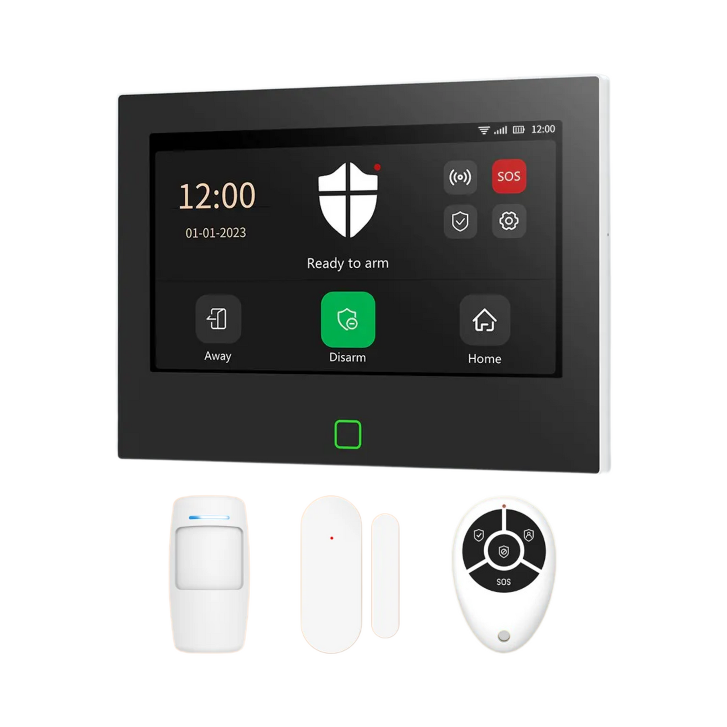 Home Security Alarm Kit 7 Inch Touchscreen with 16 Sensors
