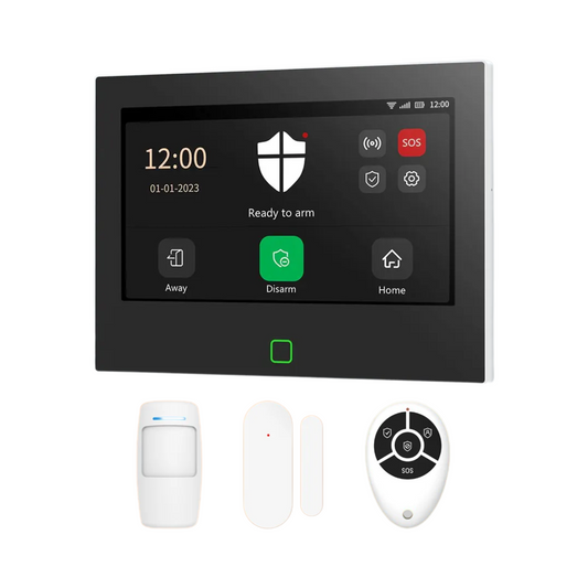 Home Security Alarm Kit 7 Inch Touchscreen with 16 Sensors
