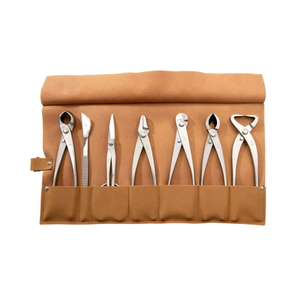 Professional 7-Piece Bonsai Tool Roll Set