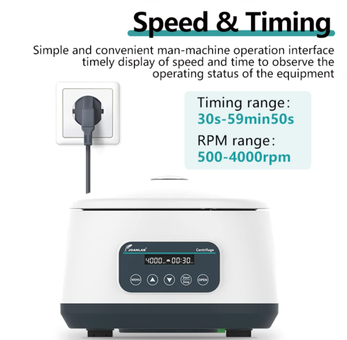 Laboratory PRP Centrifuge Machine 2/5/10/15ml Tubes