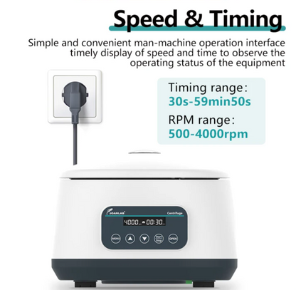 Laboratory PRP Centrifuge Machine 2/5/10/15ml Tubes