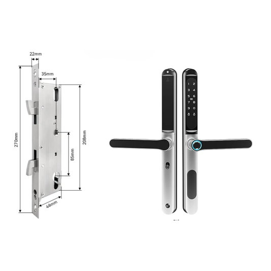 Waterproof Smart Sliding Door Lock Fingerprint RFID